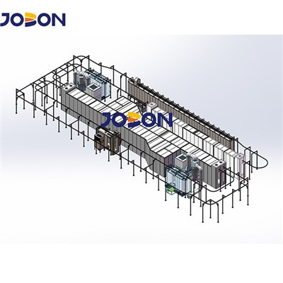 Pre - işlemi ile tam otomatik toz kaplama hattı